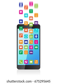 The application downloaded and installed to smart phone