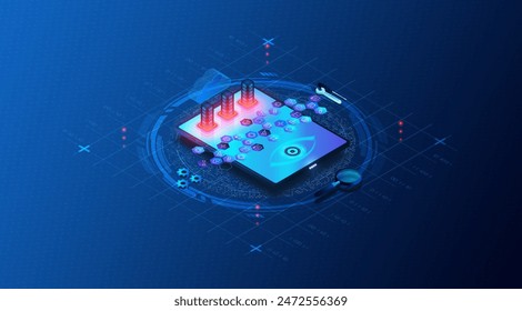 Application Performance Management Concept - APM - Practice of Monitoring the Performance of Software Applications to Ensure Optimal Functionality - 3D Illustration