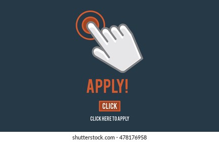 Apply Here Apply Online Job Concept