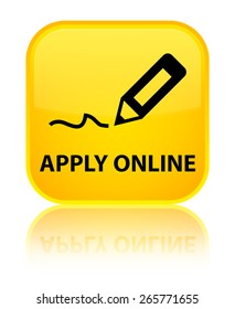 Apply Online (edit Pen Icon) Yellow Square Button