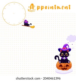 Appointment - Printable notepad or sticky note for digital papers, journal and printable planners - Happy Halloween Planner Collection