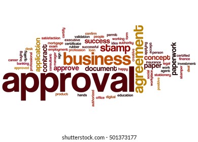 Approval word cloud concept