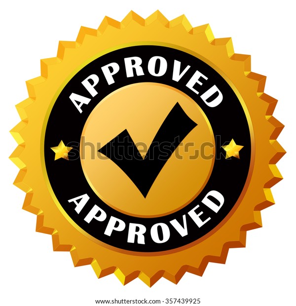 Approved Gold Seal Stock Illustration 357439925 | Shutterstock