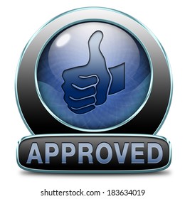approved passed test and access granted approval and accepted accredited button or icon