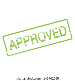 Approved Rubber Stamp Green