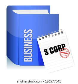 Approved Stamp On A S Corporation Legal Document Illustration Design Over White