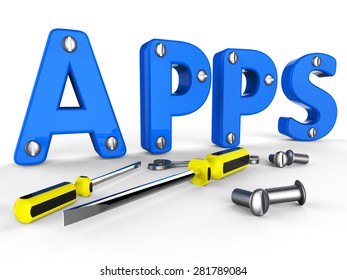 Apps Software Indicating Programs Programming And Softwares