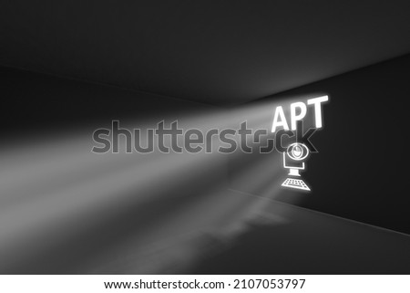 APT rays volume light concept 3d illustration