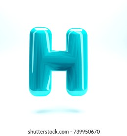 Blue Glossy Celebrate Letter H Bold Stock Illustration 740468041