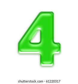 Aqua Digit 4 Stock Illustration 61220317 