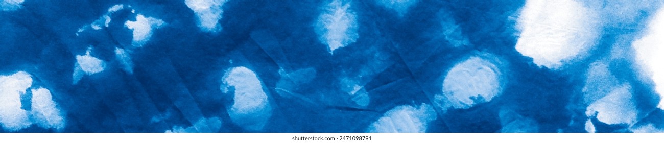 Aquamarine Dirty Art Organic. Unique Abstract. Blue Watercolor Abstract Bright. Azure Ink Tie Dyed Textile. Abstract Isolated Brush Strokes. Wall Paper. 库存插图