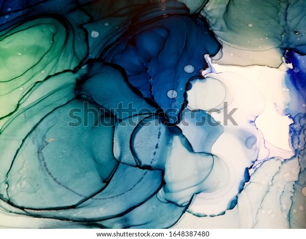 Aquamarine Sketch Water Color Diffusion Color Stock Illustration ...