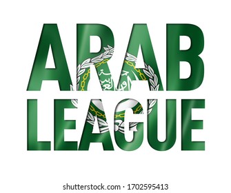 Arab League Flag Text Font. National Symbol Background