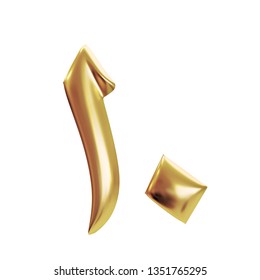 Arabic 3D number Ten in gold color, nice and elegant 3d rendering image for any purposes .
