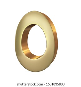 Arabic Number five, 3d rendering in gold metal color, nice and elegant font for ads 