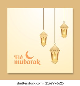 Arabic Traditional Ramadan Kareem Eastern Lanterns Garland. Muslim Ornamental Hanging Golden Lanterns, Stars And Moon. Islamic Oriental Garland. Muslim Holiday Lantern Traditional