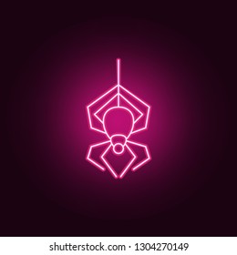 arachind icon. Elements of pest control and insect in neon style icons. Simple icon for websites, web design, mobile app, info graphics