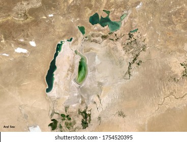  Aral Sea Satellite Imagery (3D Rendering)