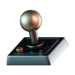 Arcade Game Joystick 3D Icon Illustration