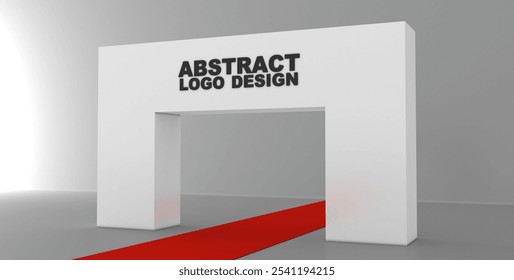 Arch design.Event arch or entrance gate mockup template of entry or welcome archway, 3D design. Event arch for sport marathon start and finish gate, exhibition or expo entrance stand frame mock up
 - Powered by Shutterstock