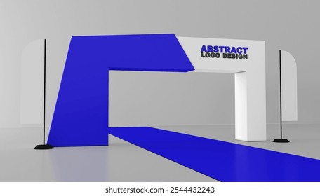 Arch design.Event arch or entrance gate mockup template of entry or welcome archway, 3D design. Event arch for sport marathon start and finish gate, exhibition or expo entrance stand frame mock up
 - Powered by Shutterstock