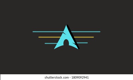 Arch Linux Logo On Dark Matte Background.