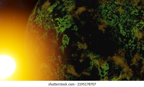 Archean eon with the sun