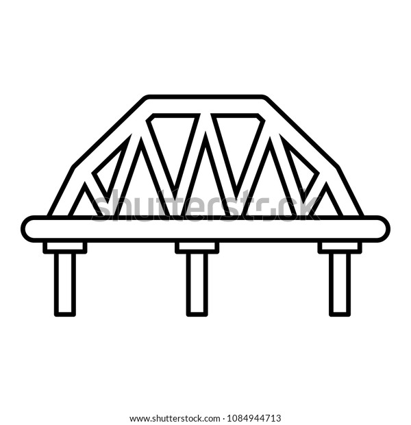 Arched train\
bridge icon. Outline illustration of arched train bridge icon for\
web design isolated on white\
background