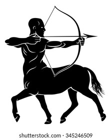 Archer Centaur Half Horse Half Man Stock Illustration 345246509 ...