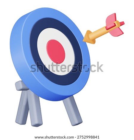 Archery 3d rendering isometric icon.