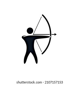 Archery Icon Black White Stock Illustration 2107157153 | Shutterstock