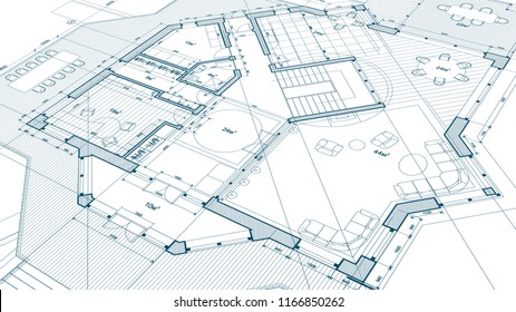 Architectural Blueprint - The Architectural Plan Of A Modern Residential Building