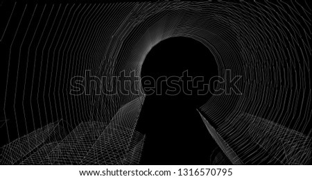 Similar – Image, Stock Photo Shadow Work female adult