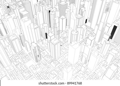 Vector Zen Art Illustration Outline City Stock Vector (Royalty Free ...