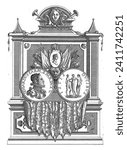 Architectural object with the portrait of Odoardo Farnese, Duke of Parma and Piacenza, Giuseppe Pini, 1706 - 1796