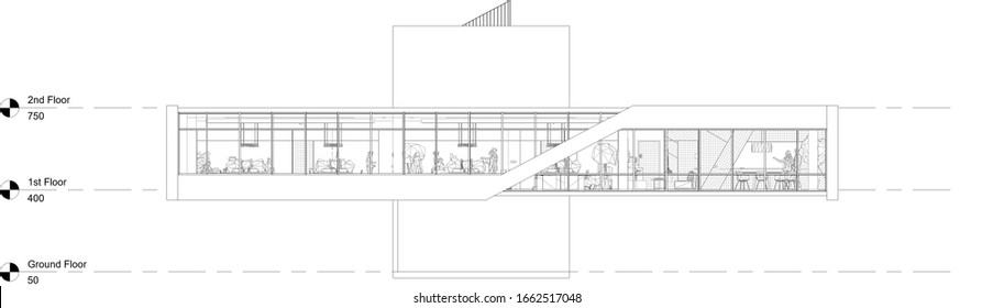 Architectural Project File Facade Elevation Detail