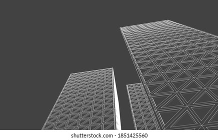 
architecture abstract geometric background 3d graphics