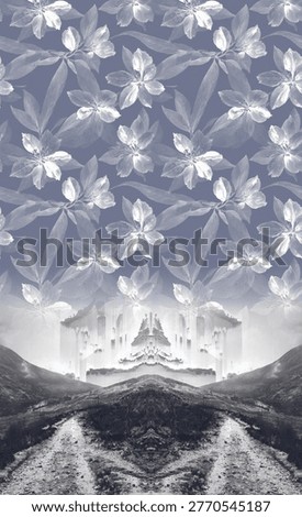 Architecture Background with Abstract Symmetrical 3D