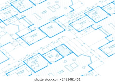 Architecture blueprint on digital lcd display with reflection. Abstract technology background. 3D rendering. 3D Illustration - Powered by Shutterstock