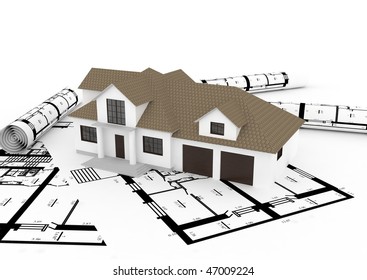 Red Brick House Plans Stock Illustration 109597970 | Shutterstock