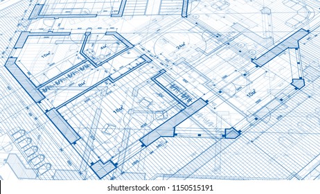 House Plan Architecture Blueprint Bitmap Copy Stock Illustration ...