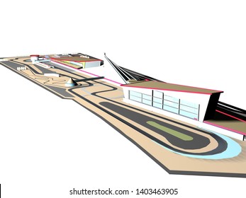 Architecture project 3d model vizualization building