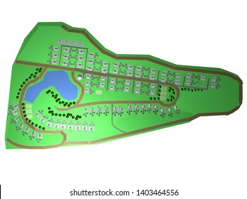 Architecture project 3d model vizualization building