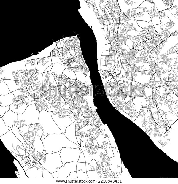 Area Map Birkenhead United Kingdom White Stock Illustration 2210843431 ...