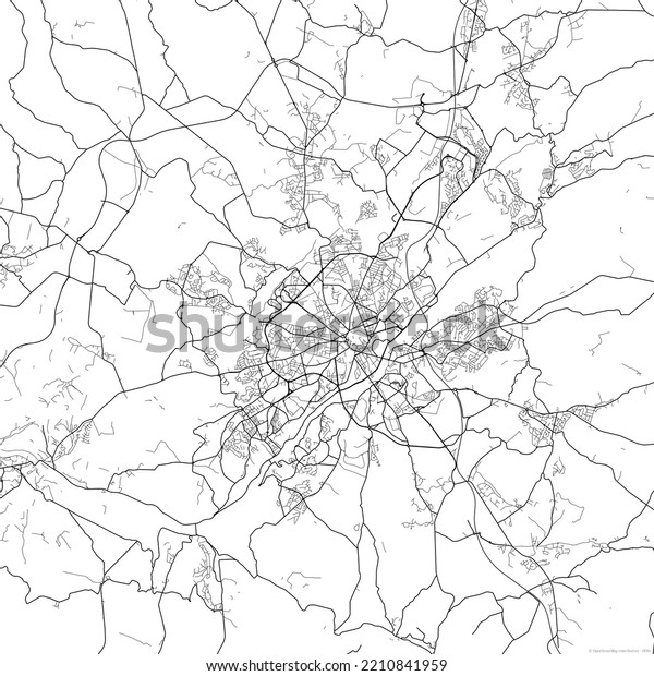 Area Map Limoges France White Background Stock Illustration 2210841959   Area Map Limoges France White 600w 2210841959 