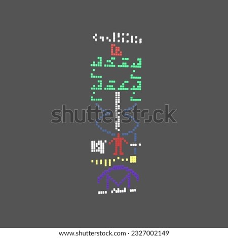 Arecibo Message 3d model render image