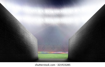 Arena Tunnel Against Rugby Stadium