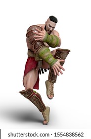 Ares The Greek God Of War In Action, 3d Illustration