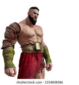 Ares The Greek God Of War Looking For A Battle, 3d Illustration