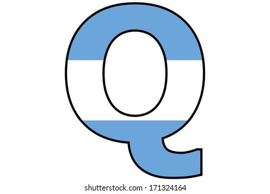 Argentina Alphabet Illustration Q Stock Illustration 171324164 ...